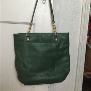 Michael Kors green leather bag